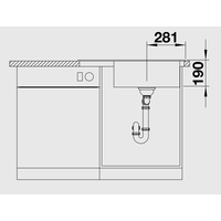 Кухонная мойка Blanco Zenar XL 6 S Compact (темная скала) [521513]