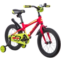 Детский велосипед Novatrack Tornado 16 (красный/желтый, 2019)