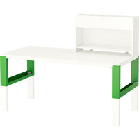 Стол Ikea Поль (белый/зеленый) [791.289.63]