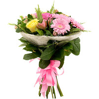 Цветы, букеты Bloom Букет с розами «Гелиос» (средний)