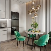 Кухонный стол Домус Диннер 5 (серый бетон/черный)
