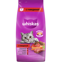 Сухой корм для кошек Whiskas Вкусные подушечки с нежным паштетом с говядиной 5 кг