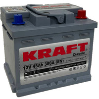Автомобильный аккумулятор KRAFT Classic 45 R+ (45 А·ч)