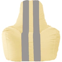Кресло-мешок Flagman Спортинг С1.1-140 (светло-бежевый/серый)