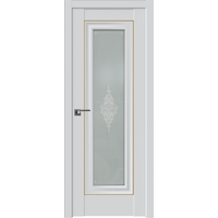 Межкомнатная дверь ProfilDoors 24U L 90x200 (аляска/кристалл матовый/золото)