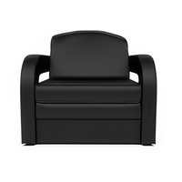 Кресло-кровать Мебель-АРС Кармен-2 (кожзам, черный)