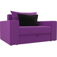 Кресло-кровать Mebelico Мэдисон 14 106102 (микровельвет, фиолетовый/фиолетовый/черный)
