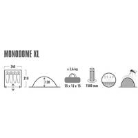 Треккинговая палатка High Peak Monodome XL (черный)