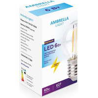 Светодиодная лампочка Ambrella Filament LED E27 6 Вт 4200 К 203915