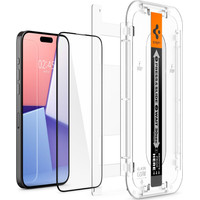 Защитное стекло Spigen Glass TR EZ Fit FC для iPhone 15 Pro Max AGL06879