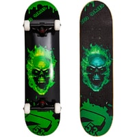 Скейтборд Z53 Зеленый череп 31.1