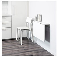 Откидной стол Ikea Нюрберг (белый) [301.805.04]