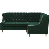 Угловой диван Лига диванов Бронкс 104570 (правый, зеленый)