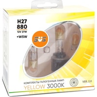 Галогенная лампа SVS H27/880 27W+W5W Yellow 3000K 2+2шт