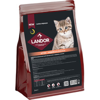 Сухой корм для кошек Landor Kitten для котят с индейкой и лососем 2 кг