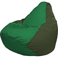 Кресло-мешок Flagman Груша Медиум Г1.1-236 (зелёный/тёмно-оливковый)