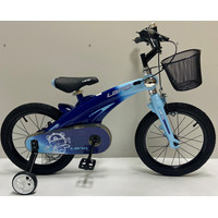 Детский велосипед Lanq Cosmic 16 (синий/голубой/корзина)