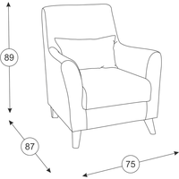 Интерьерное кресло Нижегородмебель Либерти ТК 210/1 (фибра 2505/2)