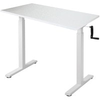 Стол для работы стоя ErgoSmart Manual Desk Compact 1360x800x36 мм (альпийский белый/белый)