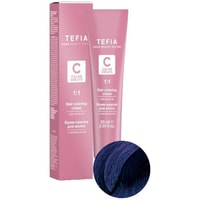 Крем-краска для волос Tefia Color Creats 0/1 (чистый синий)