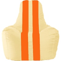 Кресло-мешок Flagman Спортинг С1.1-143 (светло-бежевый/оранжевый)