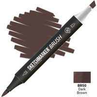 Маркер художественный Sketchmarker Brush Двусторонний BR50 SMB-BR50 (темно-коричневый) в Бресте