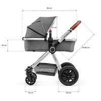 Универсальная коляска KinderKraft Veo (3 в 1, серый/серебристый)