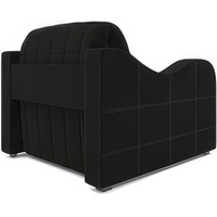 Кресло-кровать Мебель-АРС Барон №4 (велюр, черный HB-178 17)
