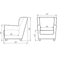 Интерьерное кресло Лама-мебель Фламинго (Ultra Atlantic)