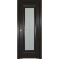 Межкомнатная дверь ProfilDoors 24X 70x200 (пекан темный серебро/стекло узор матовое)