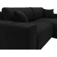 Угловой диван Лига диванов Лига-036 Классик правый 121365 (микровельвет черный)
