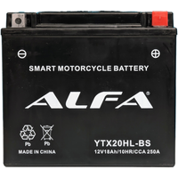 Мотоциклетный аккумулятор ALFA YTX20HL-BS (18 А·ч)
