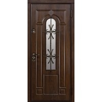 Металлическая дверь Стальная Линия Тауэр для дома 100У (дуб беленый с кофейной патиной)