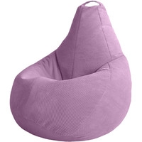 Кресло-мешок Palermo Bormio велюр plush L (сиреневый)