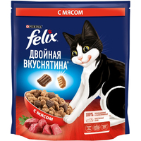 Сухой корм для кошек Felix Двойная вкуснятина с мясом 1.3 кг