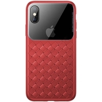 Чехол для телефона Baseus Weaving для iPhone XS Max (красный)