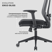 Кресло Evolution ERGO BLISS Black (черный)