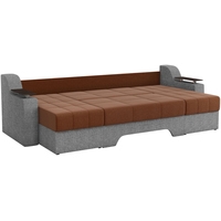 П-образный диван Mebelico Сенатор 59368 (рогожка, коричневый/серый)