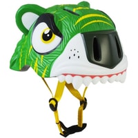 Cпортивный шлем Crazy Safety Green Tiger (S, зеленый)