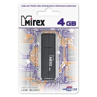 USB Flash Mirex Color Blade Line 4GB (черный) [13600-FMULBK04]