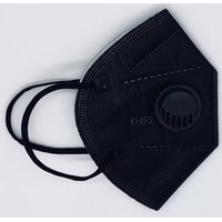 Респиратор-полумаска 3D Mask Респиратор KN95 FFP2 с клапаном выдоха (черный, 1 шт)
