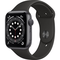 Умные часы Apple Watch Series 6 44 мм (алюминий серый космос/черный)