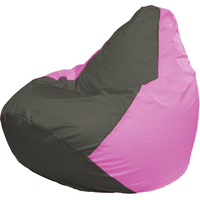 Кресло-мешок Flagman Груша Г2.1-364 (тёмно-серый/розовый)