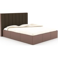 Кровать Bon Mebel Прага с ПМ 160x200 (кожзам коричневый)