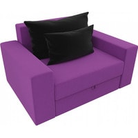 Кресло-кровать Mebelico Мэдисон 14 106103 (микровельвет, фиолетовый/черный)