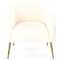 Интерьерное кресло Halmar Grifon (кремовый/золотой)