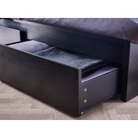 Кровать Ikea Мальм 200x160 (2ящика,черно-коричневый,без основания) 392.110.06