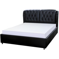 Кровать Bravo Мебель Монако с ПМ 140x200 (экокожа, черный)