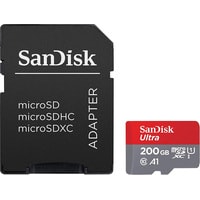 Карта памяти SanDisk Ultra SDSQUA4-200G-GN6MA microSDXC 200GB (с адаптером)