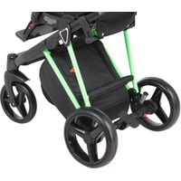 Универсальная коляска Adamex Cristiano Fluo (3 в 1, черный, рама черный/зеленый)